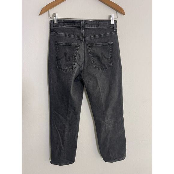 AG Adriano Goldschmied Jeans 27 Saige Straight Black Stretch High Rise Denim - Picture 10 of 11